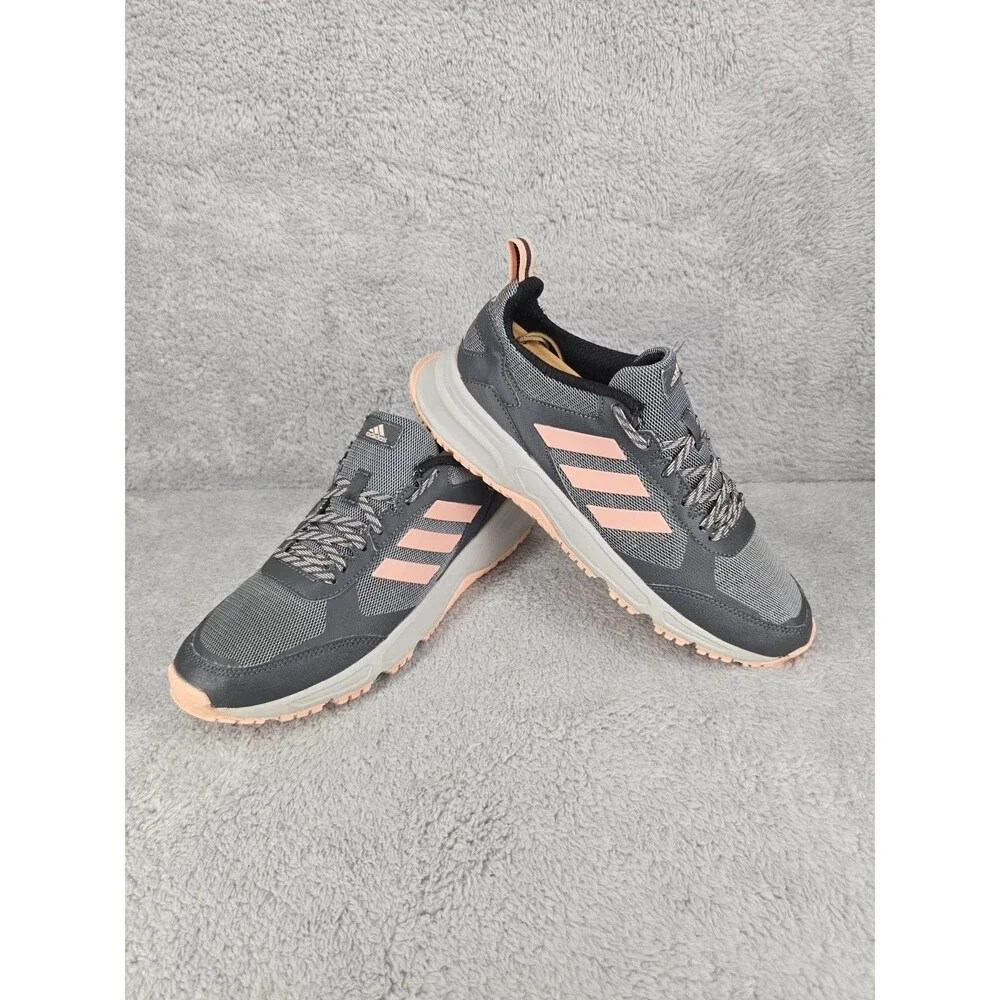 Adidas Shoes Womens Sz 10 Rockadia Trail Running Sneakers Gray Glow Pink EG2523